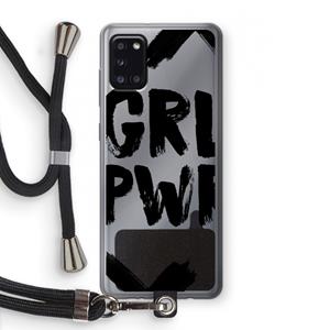 CaseCompany Girl Power #2: Samsung Galaxy A31 Transparant Hoesje met koord