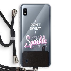 CaseCompany Sparkle quote: Samsung Galaxy A10 Transparant Hoesje met koord
