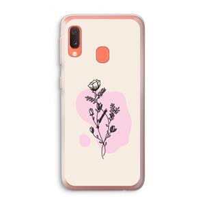 CaseCompany Roses are red: Samsung Galaxy A20e Transparant Hoesje