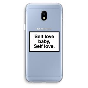 CaseCompany Self love: Samsung Galaxy J3 (2017) Transparant Hoesje