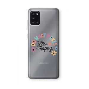 CaseCompany Happy days: Samsung Galaxy A31 Transparant Hoesje