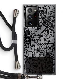 CaseCompany Vexx Black Mixtape: Samsung Galaxy Note 20 Ultra / Note 20 Ultra 5G Transparant Hoesje met koord