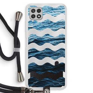 CaseCompany Oceaan: Samsung Galaxy A22 4G Transparant Hoesje met koord