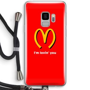 CaseCompany I'm lovin' you: Samsung Galaxy S9 Transparant Hoesje met koord