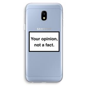 CaseCompany Your opinion: Samsung Galaxy J3 (2017) Transparant Hoesje