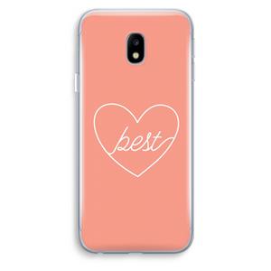 CaseCompany Best heart: Samsung Galaxy J3 (2017) Transparant Hoesje