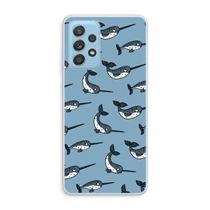 CaseCompany Narwhal: Samsung Galaxy A73 Transparant Hoesje