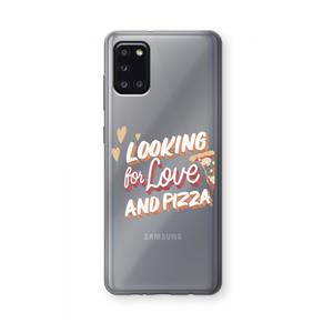 CaseCompany Pizza is the answer: Samsung Galaxy A31 Transparant Hoesje