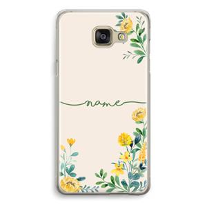 CaseCompany Gele bloemen: Samsung Galaxy A5 (2016) Transparant Hoesje