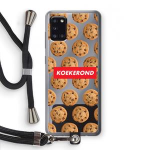 CaseCompany Koekerond: Samsung Galaxy A31 Transparant Hoesje met koord