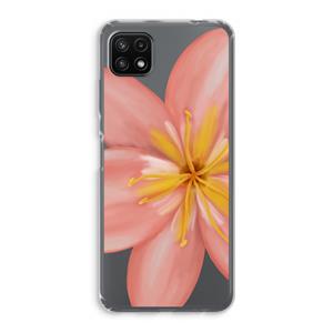 CaseCompany Pink Ellila Flower: Samsung Galaxy A22 5G Transparant Hoesje