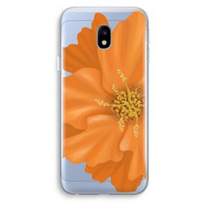 CaseCompany Orange Ellila flower: Samsung Galaxy J3 (2017) Transparant Hoesje