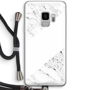CaseCompany Biggest stripe: Samsung Galaxy S9 Transparant Hoesje met koord