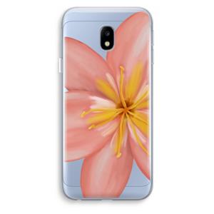 CaseCompany Pink Ellila Flower: Samsung Galaxy J3 (2017) Transparant Hoesje