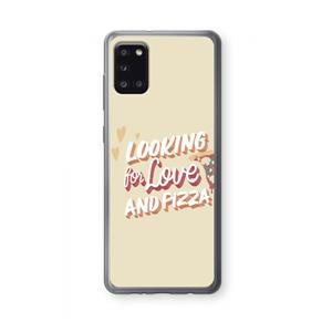 CaseCompany Pizza is the answer: Samsung Galaxy A31 Transparant Hoesje
