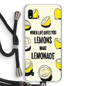 CaseCompany Lemonade: Samsung Galaxy A10 Transparant Hoesje met koord
