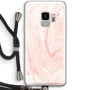 CaseCompany Peach bath: Samsung Galaxy S9 Transparant Hoesje met koord