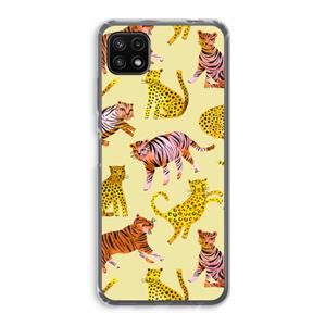 CaseCompany Cute Tigers and Leopards: Samsung Galaxy A22 5G Transparant Hoesje
