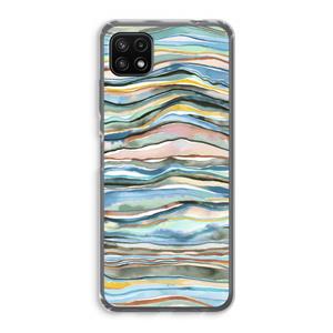 CaseCompany Watercolor Agate: Samsung Galaxy A22 5G Transparant Hoesje