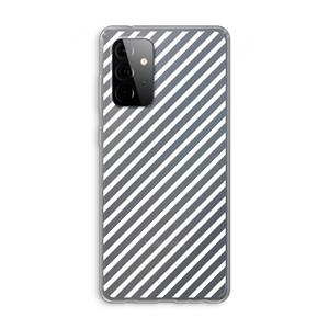 CaseCompany Strepen zwart-wit: Samsung Galaxy A72 Transparant Hoesje
