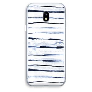 CaseCompany Ink Stripes: Samsung Galaxy J3 (2017) Transparant Hoesje