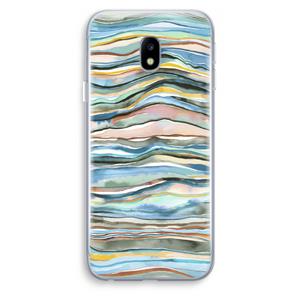 CaseCompany Watercolor Agate: Samsung Galaxy J3 (2017) Transparant Hoesje