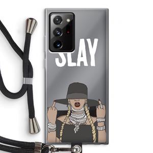 CaseCompany Slay All Day: Samsung Galaxy Note 20 Ultra / Note 20 Ultra 5G Transparant Hoesje met koord