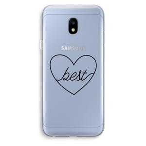 CaseCompany Best heart black: Samsung Galaxy J3 (2017) Transparant Hoesje