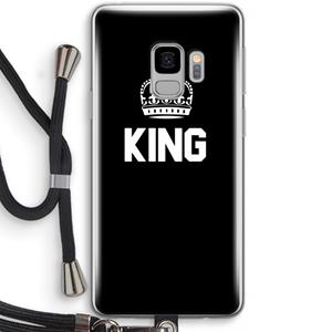 CaseCompany King zwart: Samsung Galaxy S9 Transparant Hoesje met koord