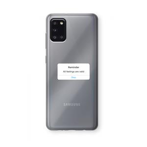 CaseCompany Reminder: Samsung Galaxy A31 Transparant Hoesje