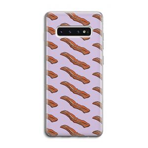 CaseCompany Bacon to my eggs #2: Samsung Galaxy S10 4G Transparant Hoesje