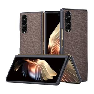 Lunso Canvas cover hoes - Samsung Galaxy Z Fold3 - Bruin