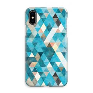 CaseCompany Gekleurde driehoekjes blauw: iPhone XS Max Volledig Geprint Hoesje