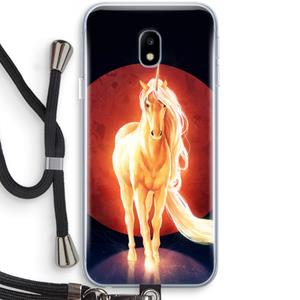 CaseCompany Last Unicorn: Samsung Galaxy J3 (2017) Transparant Hoesje met koord