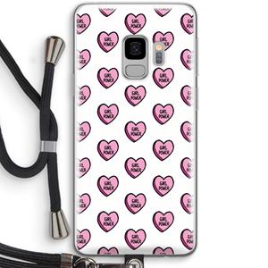 CaseCompany GIRL POWER: Samsung Galaxy S9 Transparant Hoesje met koord