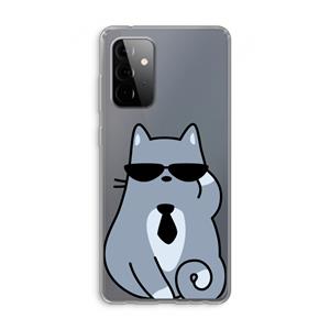 CaseCompany Cool cat: Samsung Galaxy A72 Transparant Hoesje