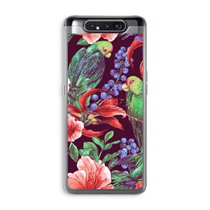 CaseCompany Papegaaien: Samsung Galaxy A80 Transparant Hoesje