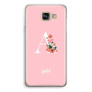 CaseCompany Pink Bouquet: Samsung Galaxy A5 (2016) Transparant Hoesje
