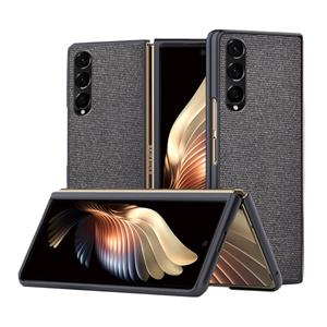 Lunso Canvas cover hoes - Samsung Galaxy Z Fold3 - Zwart