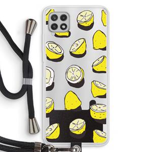 CaseCompany When Life Gives You Lemons...: Samsung Galaxy A22 4G Transparant Hoesje met koord