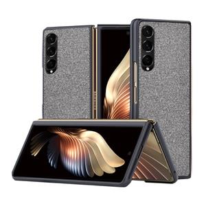 Lunso Canvas cover hoes - Samsung Galaxy Z Fold3 - Grijs