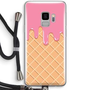 CaseCompany Ice cream: Samsung Galaxy S9 Transparant Hoesje met koord
