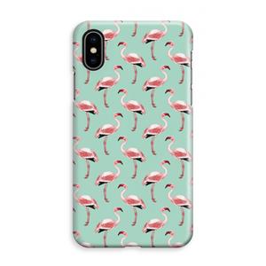 CaseCompany Flamingoprint groen: iPhone XS Max Volledig Geprint Hoesje