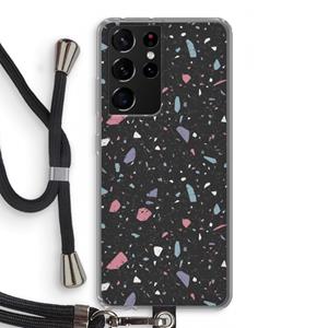 CaseCompany Terrazzo N°16: Samsung Galaxy S21 Ultra Transparant Hoesje met koord