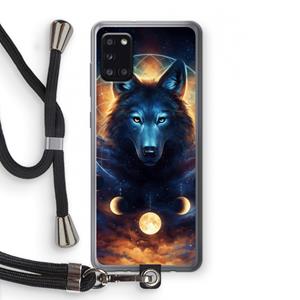 CaseCompany Wolf Dreamcatcher: Samsung Galaxy A31 Transparant Hoesje met koord