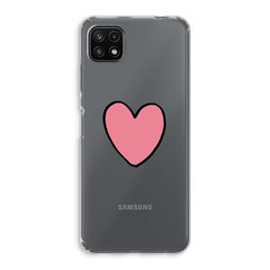 CaseCompany Hartje: Samsung Galaxy A22 5G Transparant Hoesje