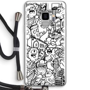 CaseCompany Vexx City #2: Samsung Galaxy S9 Transparant Hoesje met koord