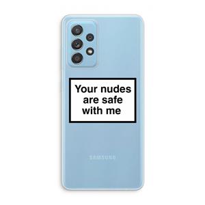 CaseCompany Safe with me: Samsung Galaxy A73 Transparant Hoesje
