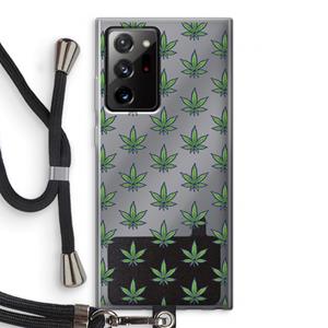 CaseCompany Weed: Samsung Galaxy Note 20 Ultra / Note 20 Ultra 5G Transparant Hoesje met koord