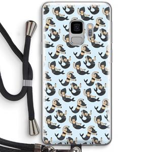 CaseCompany Zeemeermin: Samsung Galaxy S9 Transparant Hoesje met koord